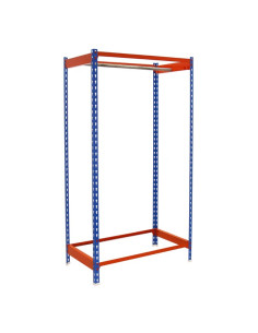 Rack para roupas SIMON-CLOTHING azul/laranja