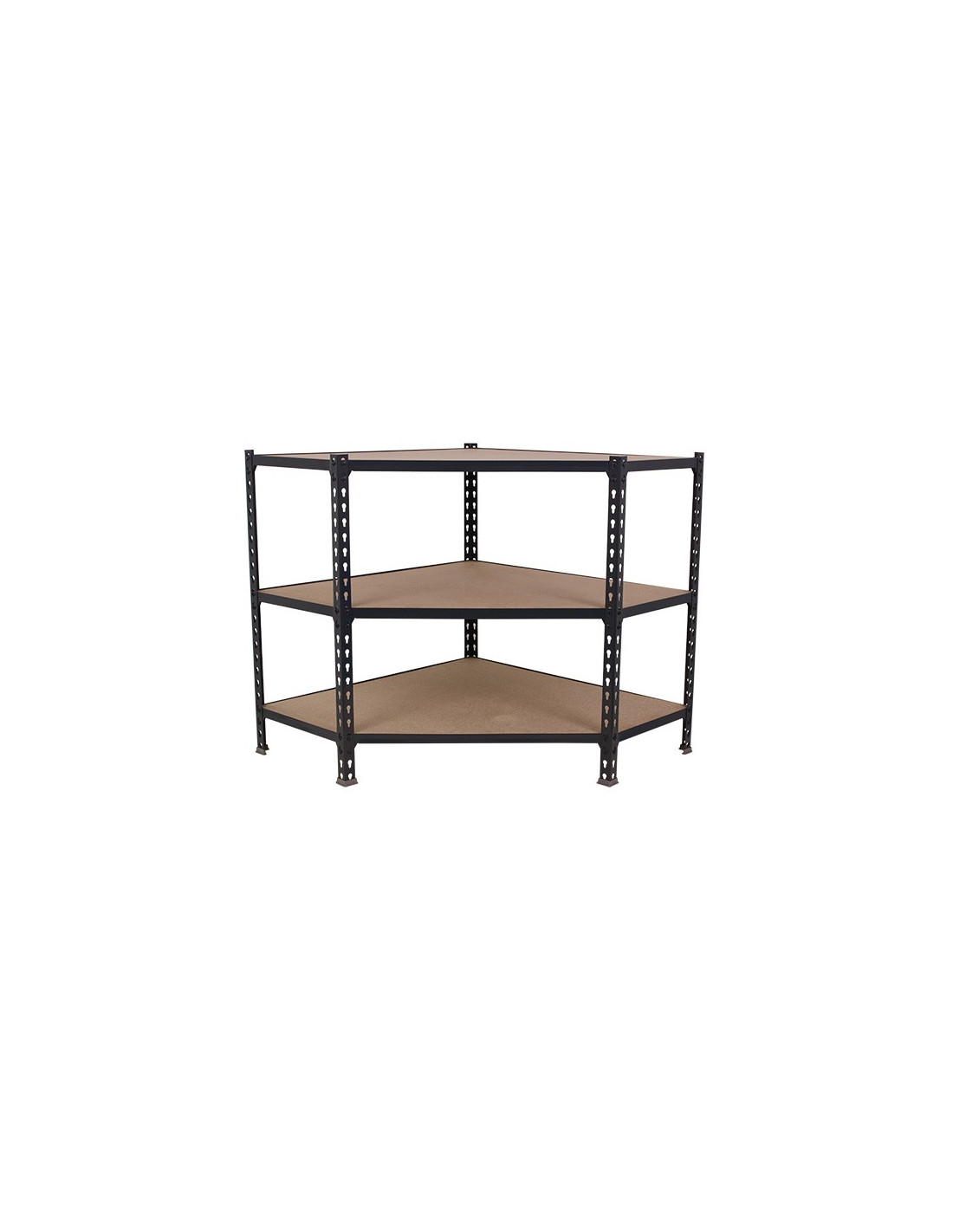 Screwless Racks Shelving Screwless corner metal shelving with chipboard trays