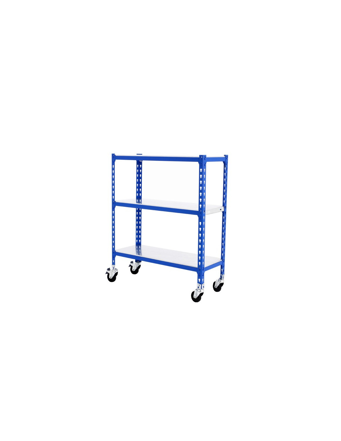 Screwless Racks Shelving BLUE/GALVA screwless metal shelving with load capacity per shelf of 90 kg