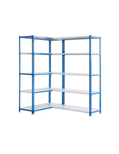 SIMONCORNER Prateleira Azul/Branca 5 prateleiras
