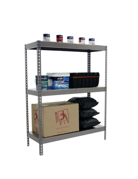 SIMONFORTE METAL Shelving Grey/Galva 3 shelves